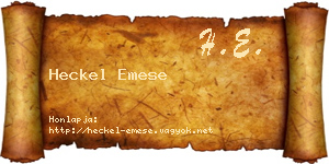 Heckel Emese névjegykártya